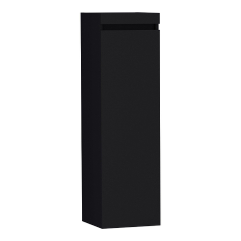 Saniclass Solution Badkamerkast - 120x35x35cm - 1 greeploze linksdraaiende deur - MDF - mat zwart SW370780