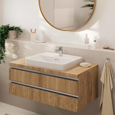 Hansgrohe Vernis Blend Eengreeps wastafelmengkraan - 70 - coolstart - met PopUp - trekwaste - hoogglans chroom SW642520