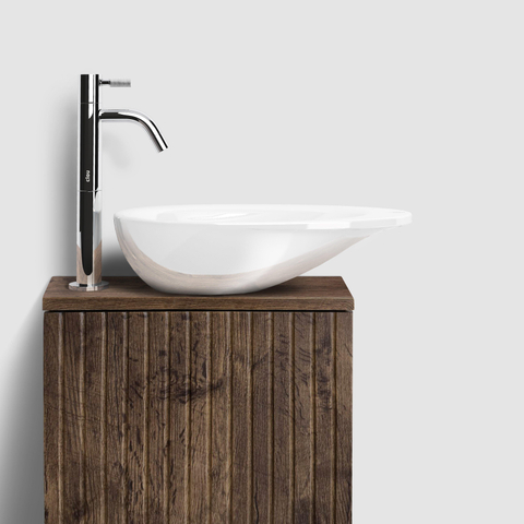 Clou First vasque de lavabo 36x21,8cm sans trou de robinet avec bonde Céramique Blanc SW9268
