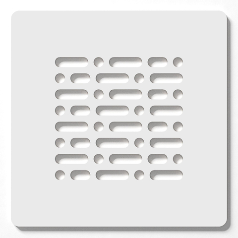 ZEZA Grade douchebakrooster - 13x13cm - Wit OUTLETSTORE STORE42283