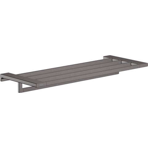 Hansgrohe AddStoris Q Handdoekrek - 58.8x24.8cm - met handdoekhouder - geborsteld zwart chroom SW651164