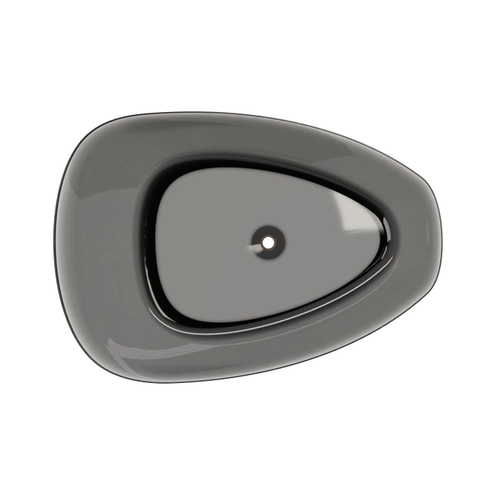 Riho TOLEDO Baignoire îlot - 158x110cm - solid surface - semi transparent - Frosted smoke SW956613
