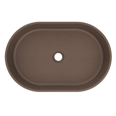 Arcqua Case Opbouw Waskom - ovaal - 55x36cm - mat chocola SW1584232