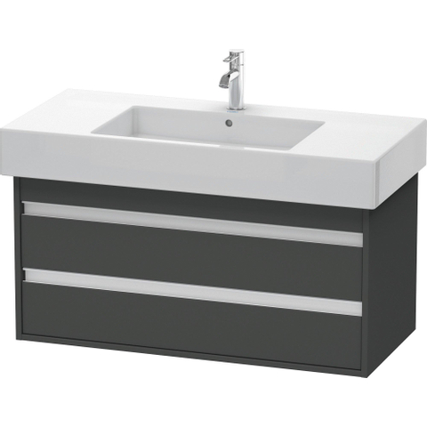 Duravit Ketho Meuble sous-lavabo avec 2 tiroirs 100x45.5x41cm pour Vero 032910 graphite 0280215