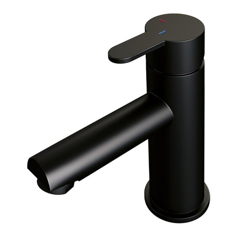 Brauer BlackEdition Wastafelmengkraan opbouw - laag - model d - mat zwart SHOWROOMMODEL SHOW23844