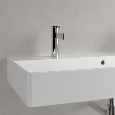 Villeroy & Boch memento 2.0 wastafel onderzijde - geslepen - 100x47cm - met overloop - 2 kraangaten CeramicPlus - White Alpine (glans wit) SW336053