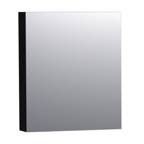 Saniclass Dual Spiegelkast - 60x70x15cm - 1 rechtsdraaiende spiegeldeur - MDF - mat zwart SW371748