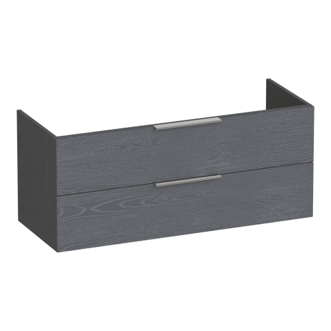 BRAUER Elevate meuble sous-lavabo 120 sans poignées à poser 2 tiroirs à fermeture en douceur et 2 découpes pour siphon - Timber Grey SW1200059