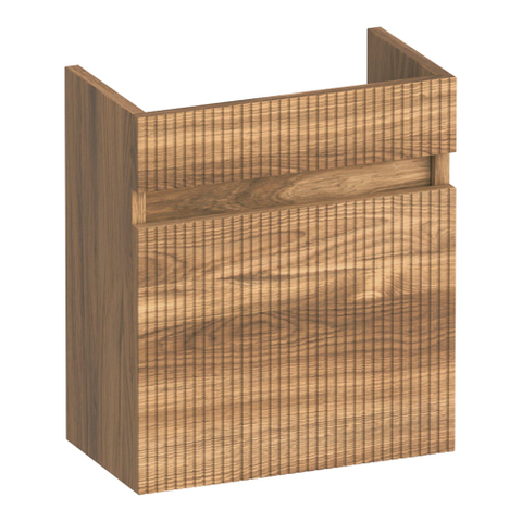 BRAUER Joy Wavy meuble lave-mains - 40x45x22cm - avec 1 porte sans poignée ouvrant à droite Honey SW1201267