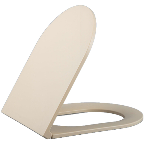 QeramiQ Dely Swirl Ensemble WC - 36.3x51.7cm - réservoir encastré Geberit UP320 - avec cadre Burda - abattant slim - plaque de commande beige - boutons ronds - beige SW1164824