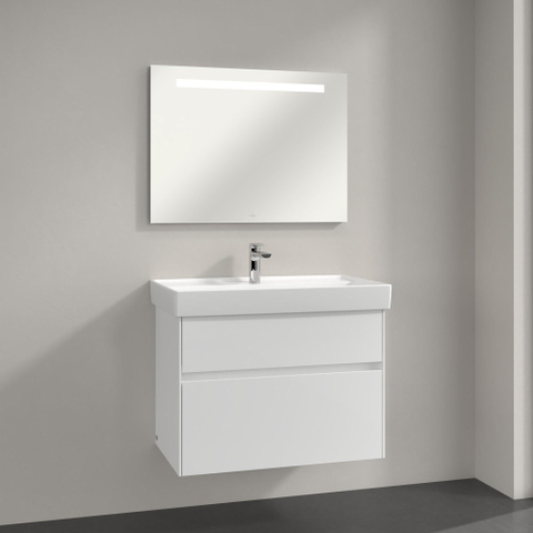 Villeroy & Boch More to see one spiegel - met geïntegreerde led verlichting - 60x60cm - inclusief bevestiging - glans zilver SW454080