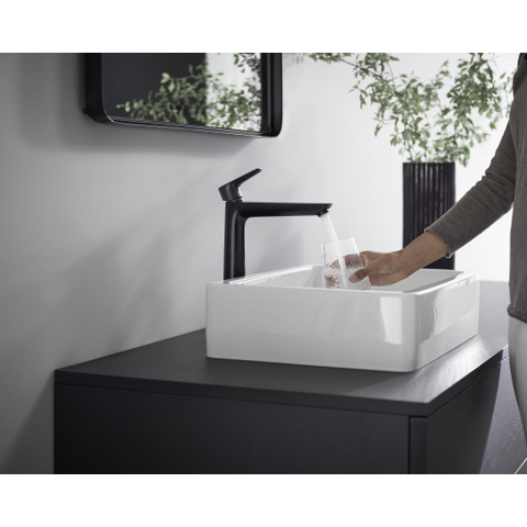 Hansgrohe Talis e 1 greeps wastafelkraan - 240 PopUp - trekwaste - mat zwart SW297635