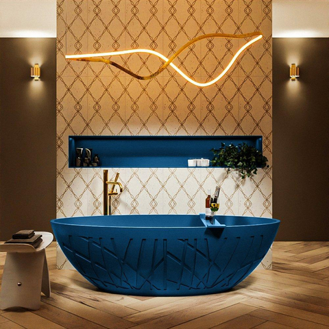 MONDIAZ HOLM Baignoire îlot - 180x85cm - jeans SW491479