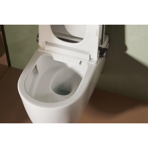 Hansgrohe LavaPura Element S WC lavant – séchage à air chaud & abattant automatique – blanc brillant SW1413638