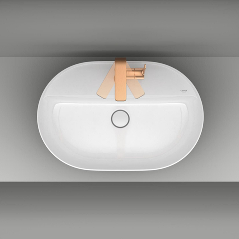 GROHE Lineare New wastafelkraan - l-size - met waste - geborsteld warm sunset (koper) SW1477592