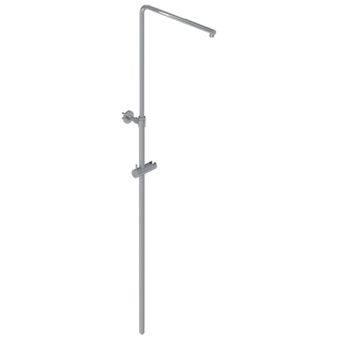 IVY Pact opbouw regendoucheset – Ø25 cm slim hoofddouche – glijstang – satin spray handdouche – chroom SW1034761