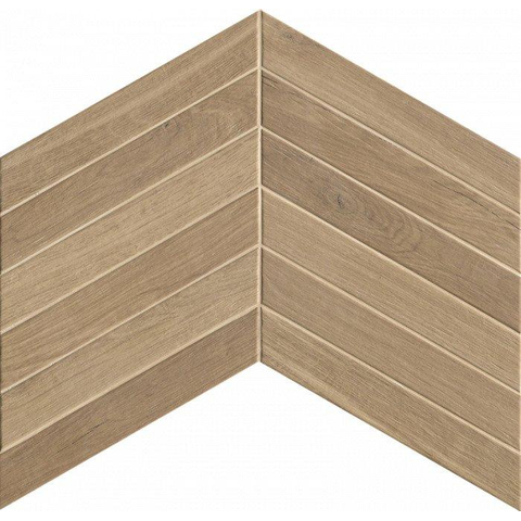 ÉCHANTILLON Terravito Elmare carreau mural et de sol - 7.5x45cm - 9mm - Rectangulaire - Imitation bois - Natural Chevron Mat SW735983