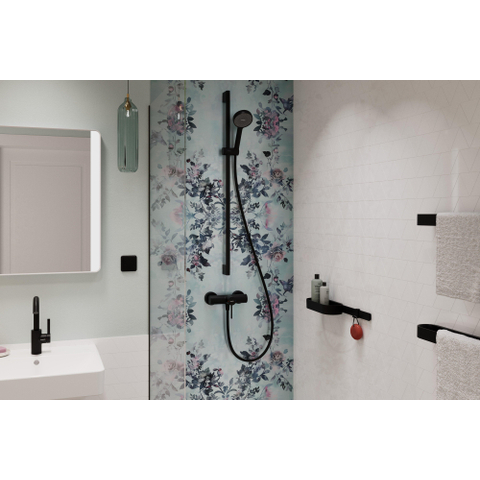 Hansgrohe Activera S glijstangset - 90cm - 2 straalsoorten - ecosmart - mat zwart SW1387661
