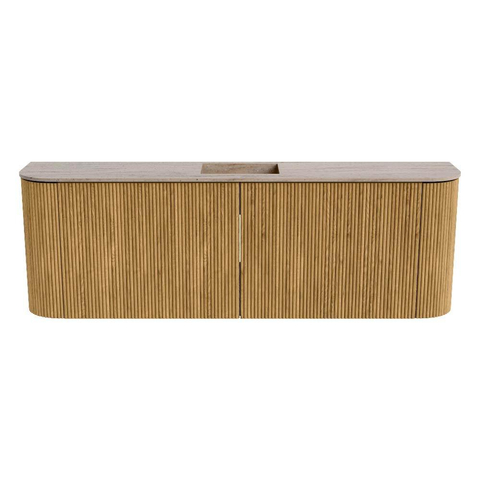 Mondiaz JOYA-DLUX 123.2cm toiletmeubel - ronding links en rechts kleur Oak - Wastafel FAYE positie Midden Zonder kraangat kleur Saba. SW1424251