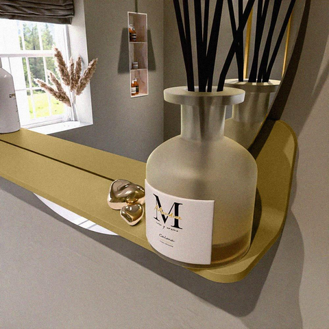 Mondiaz SPOT miroir – Ø 70 cm – avec tablette – Oro (sable) SW1235573