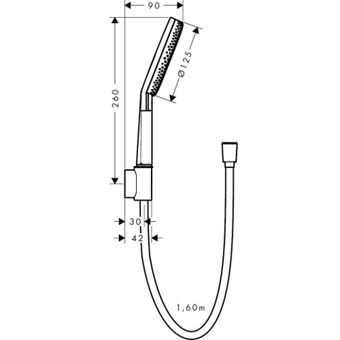 Hansgrohe Raindance Alive Select S Doucheset - 125 - 3jet - ecosmart - met designflex textiel - doucheslang - 160 cm - geborsteld brons (brons) SW1388482