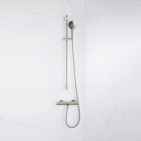 Fortifura Calvi Handdouche - ø12cm - rond - 3 standen - PVD - geborsteld RVS SW799447