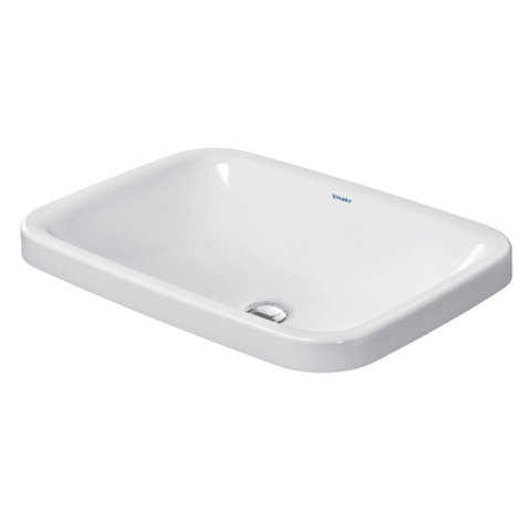 Duravit DuraStyle lavabo encastré sans trop-plein sans trou de robinetterie 60x43cm blanc SW54135