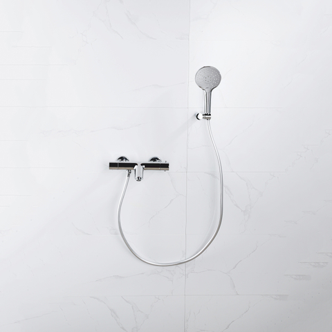 Fortifura Calvi Handdouche - diameter 12cm - rond - 3 standen - hoogglans chroom SW496814