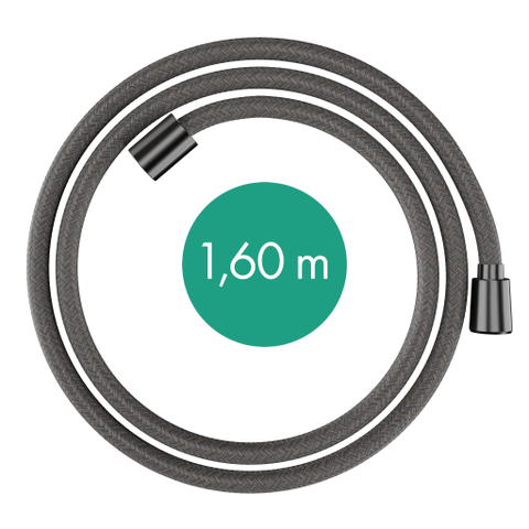 Hansgrohe Designflex Doucheslang textiel - 160 cm - zwart chroom SW918289