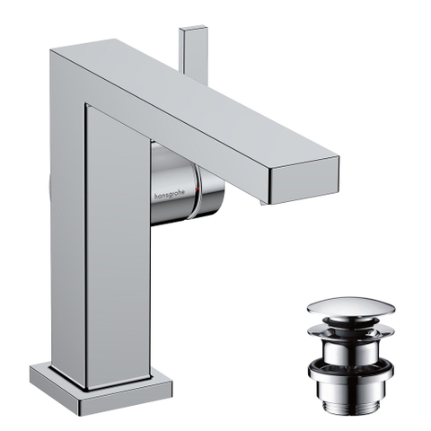 Hansgrohe Tecturis E 1 greeps wastafelkraan - 110 Fine - coolstart - met PushOpen - waste set - hoogglans chroom SW918390