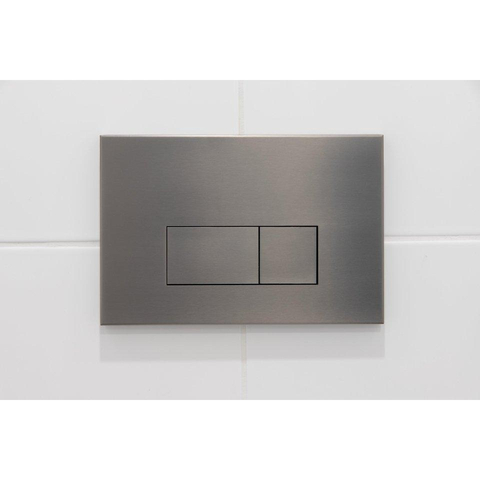 QeramiQ Dely Pack WC - 36,3x51,7cm - à fond creux - sans bride - réservoir encastré Geberit UP320 - abattant WC softclose 35 mm - plaque de commande gunmetal - boutons rectangulaires - beige mat SW1236512