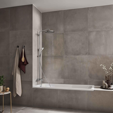 Hansgrohe Croma select s Showerpipe - 280 - 1jet - met bad - thermostaat - hoogglans chroom SW73191