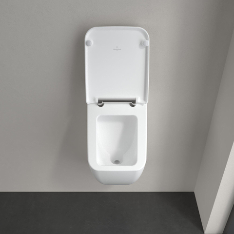 Villeroy & Boch venticello afzuigurinoir DirectFlush - met verdekte toevoer - 28.5x54.5x31.5cm CeramicPlus - voor deksel - Stone White (mat wit) SW209655