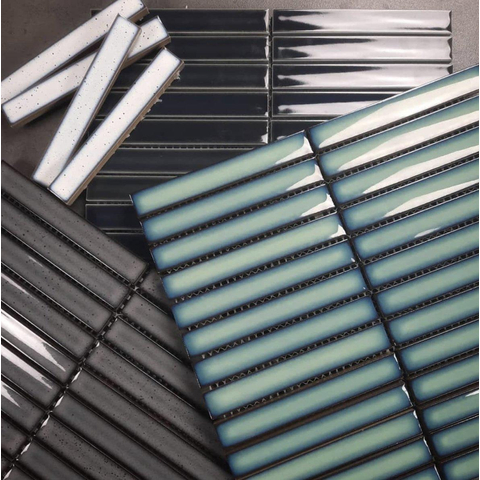The Mosaic Factory Sevilla mozaïektegel - 30x30cm - 8mm - rechthoek - glans turquoise (blauw) SW397947