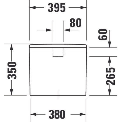 Duravit Me by starck reservoir 395x350x180mm single fl. inc/binnenw wit SW527900