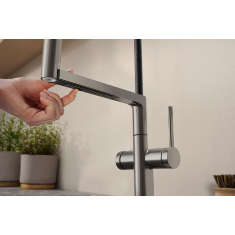 Hansgrohe Talis Select M54 PowderSpray eengreeps keukenkraan Semi-Pro 3jet rvs look SW1383014