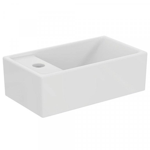 Ideal Standard Tempo lave-mains 37x21cm trou de robinet à gauche sans trop-plein céramique blanc SW421008