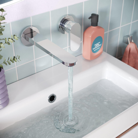 Crosswater Drift Wastafelkraan inbouw - wand gemonteerd - hoogglans chroom SW928217