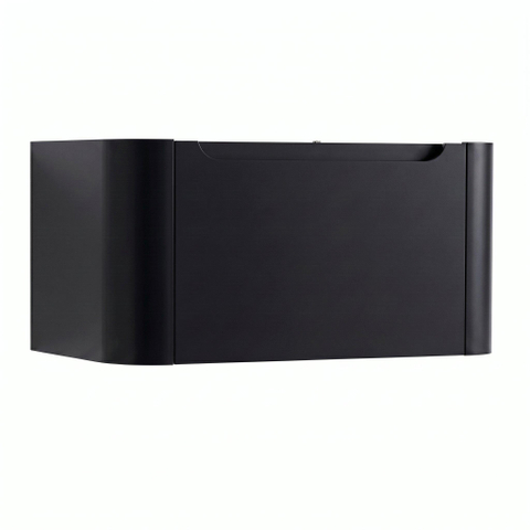 H&R badmeubelen Juice Wastafelonderkast - 80x45x40cm - afgeronde hoeken - 1 lade - geïntegreerde greep - zwart mat SW867573