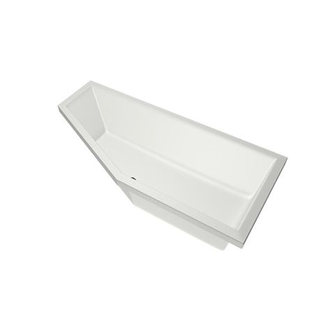 Xenz Society Hoekbad - 170x75x48 - afvoer Midden - Rechts - Compact - acryl - wit mat SW102930