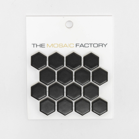 ÉCHANTILLONAMH23317 The Mosaic Factory Barcelona mosaïque 2.3x2.6x0.5cm pour mur et sol pour intérieur et extérieur Hexagone Céramique Noir SW861975