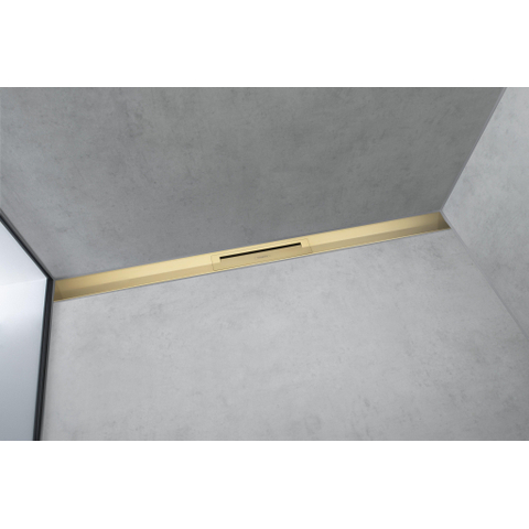 Hansgrohe RainDrain Flex Douchegoot - 100cm - inkortbaar - wandmontage - polished gold optic SW1590403