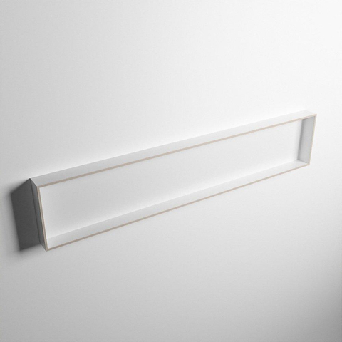Mondiaz Easy nis 29.5x149.5x8cm voor Inbouw/opbouw 1 open vak Solid surface Talc/Linen SW643731