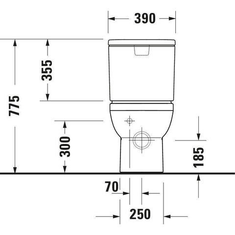 Duravit No.1 WC au sol 65.5x36.5x42cm Blanc haute brillance SW723802