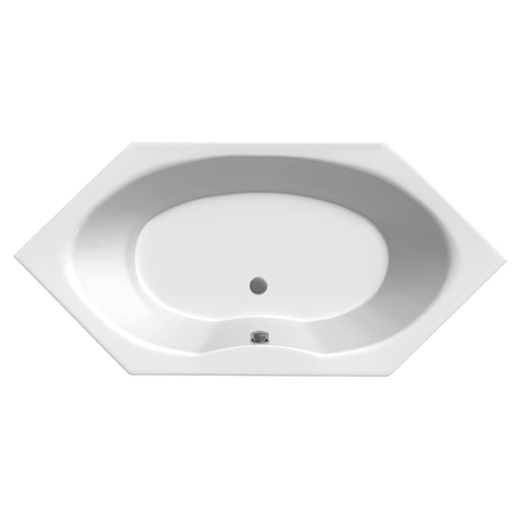 Xenz Orona Baignoire d'angle - 190x90x53 - bonde centrale - acrylique - blanc SW103320