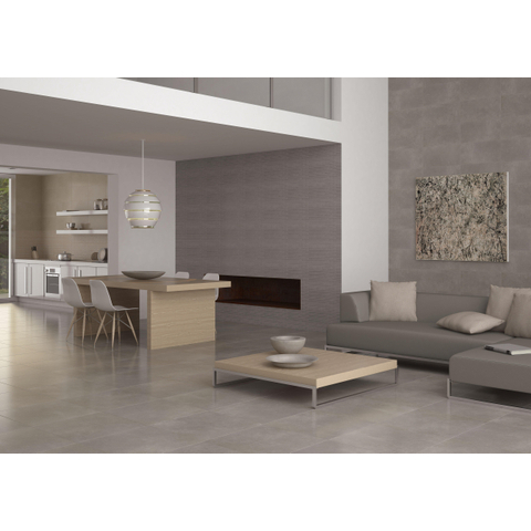 ÉCHANTILLON Terravito Velaro carreau mural et de sol - 30x60cm - 9mm - Rectangulaire - rectifié - effet béton - gris mat SW736445