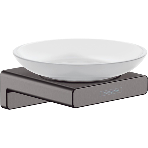 Hansgrohe AddStoris Q zeephouder - met schaal - geborsteld zwart chroom (antraciet) SW651238