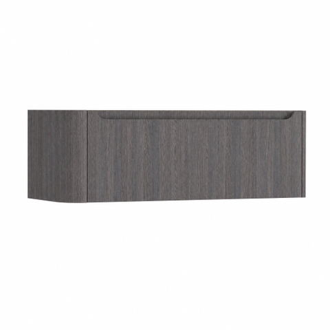 H&R Badmeubelen Juice Wastafelonderkast - 120x45x40cm - linkerhoek afgerond - 1 lade - geïntegreerde greep - Wenge SW1110106