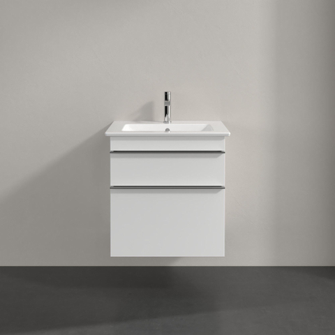 Villeroy & Boch venticello wastafelonderbouwkast - met 2 laden - voor wastafel - 55.3x50.2x59cm - glans wit GA50314
