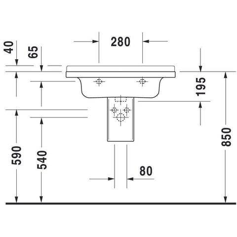 Duravit Starck 3 Philippe Starck - 3 meubelwastafel - 70x49cm - met wondergliss - wit 0316474